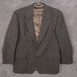 Vintage Brooks Brothers Blazer Jacket Mens 43R Wool Houndstooth Union Made USA